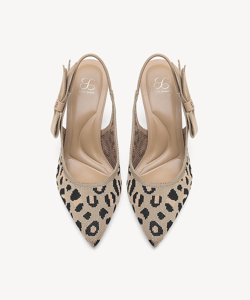 Adelina | Zapato de tacón con lazo – Albaricoque