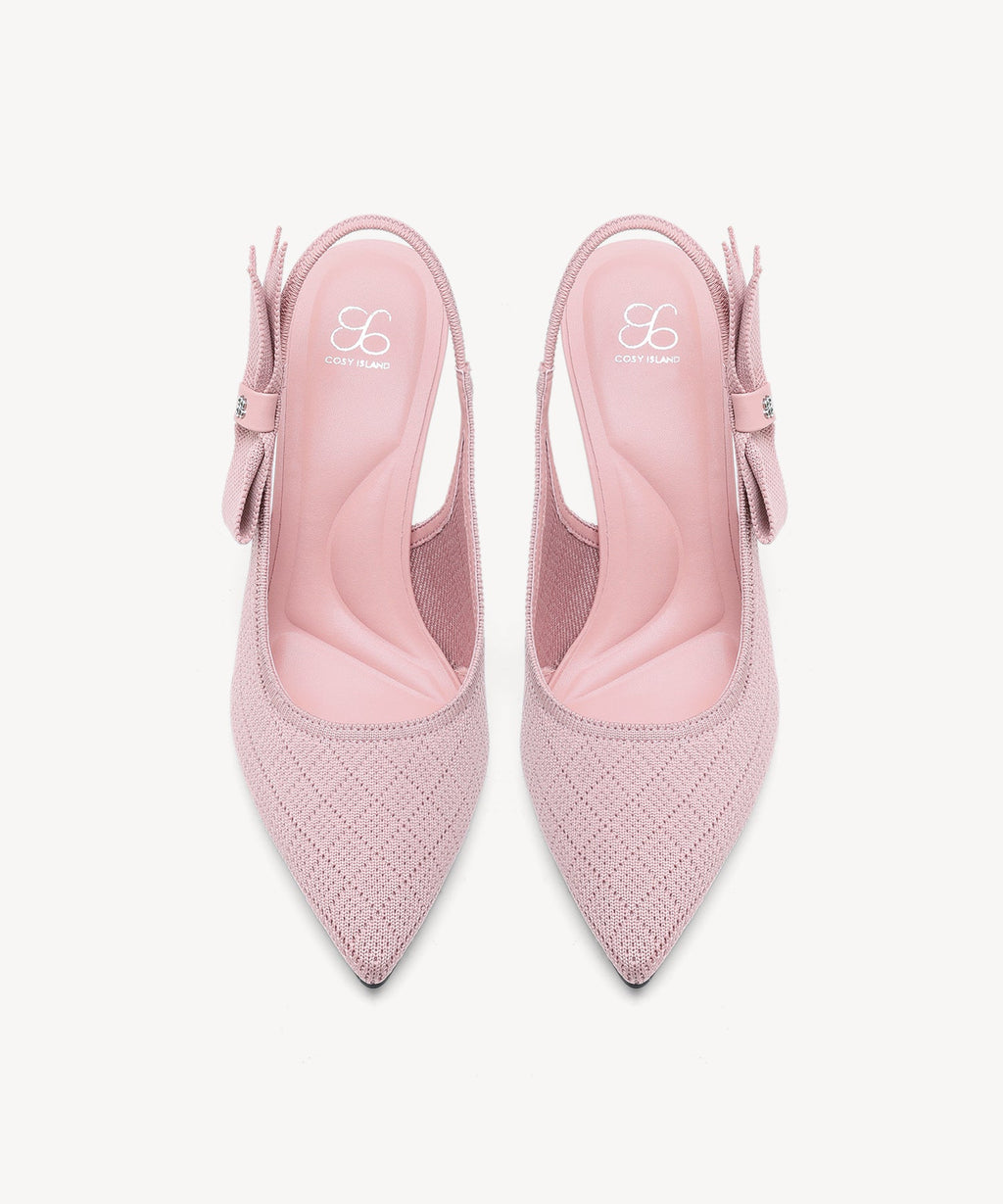Adelina | Zapato de tacón con lazo – Negro