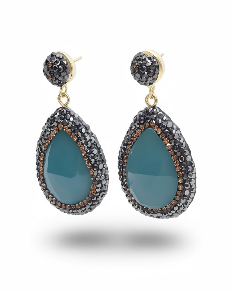 Fiona | Pendientes premium azules