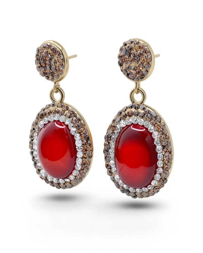 Nevae | Pendientes con piedra coral