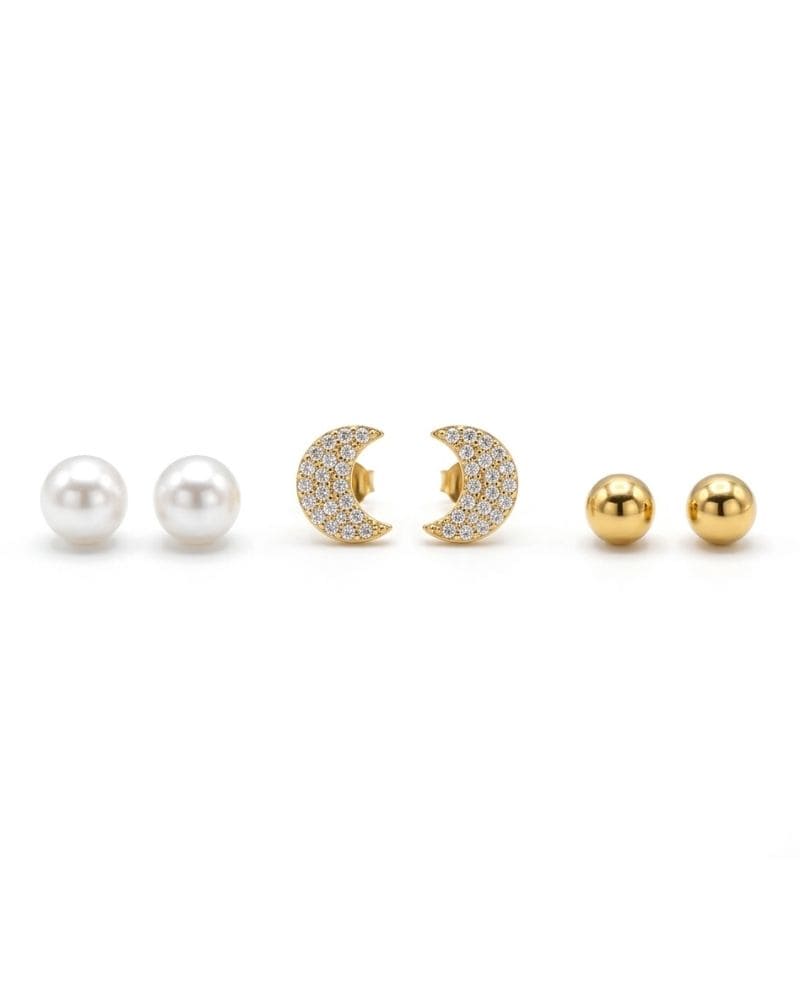 Layla | Set de pendientes dorados