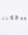 Layla | Set de pendientes plateados