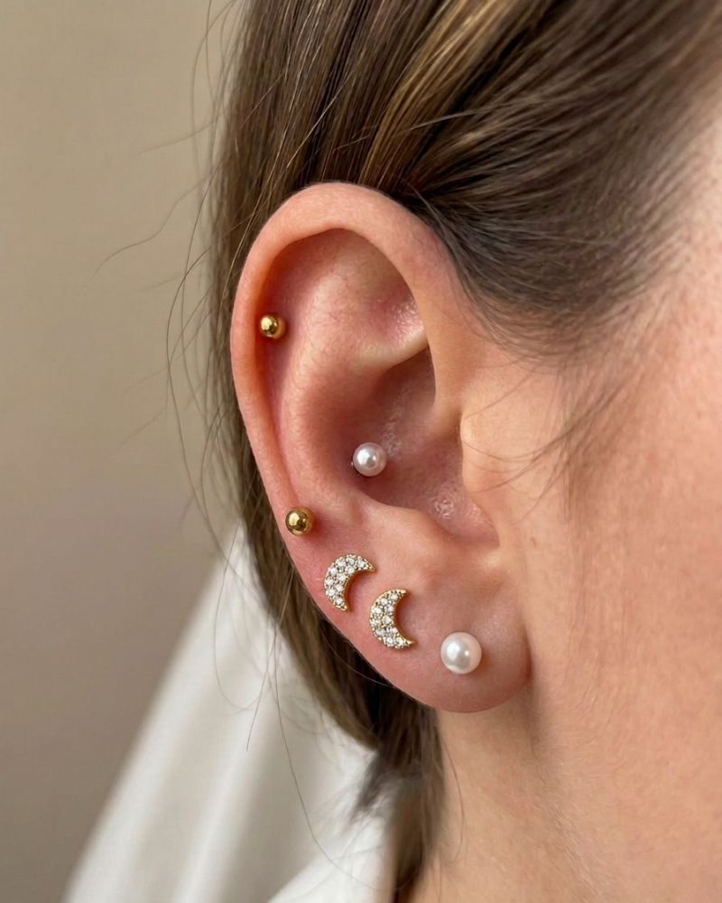 Layla | Set de pendientes dorados