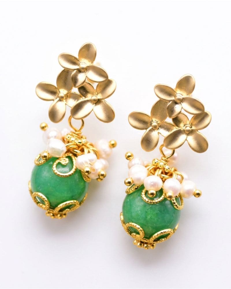 Cecile | Pendientes colgantes de perla barroca de agua dulce