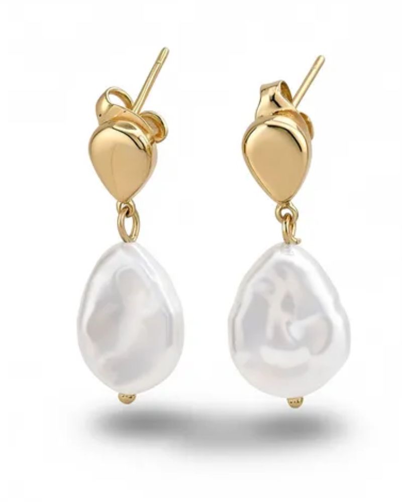 Liz | Pendientes colgantes de perla