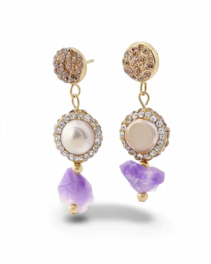Elara | Pendientes colgantes con racimo de perlas