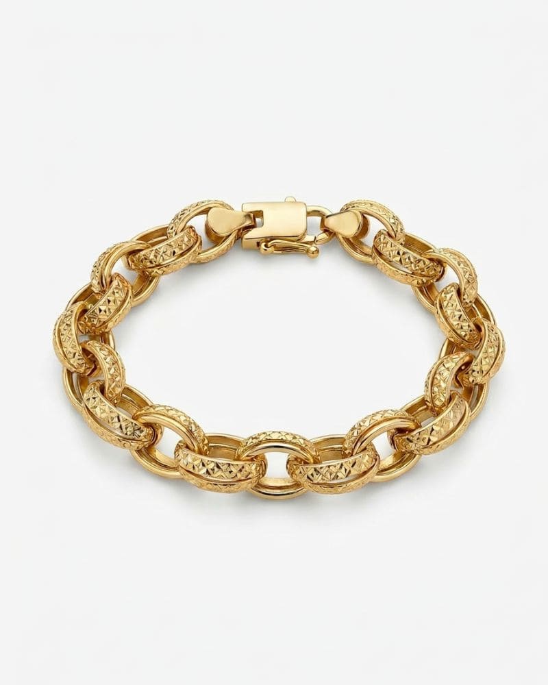 Lacy | Pulsera de cadena dorada texturizada