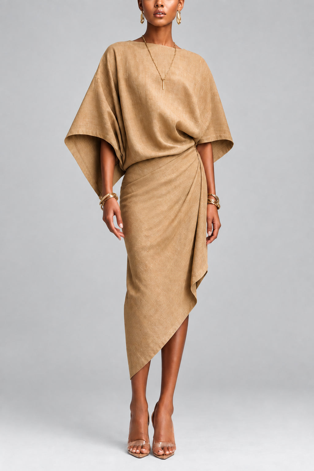 Elba | Vestido drapeado asimétrico