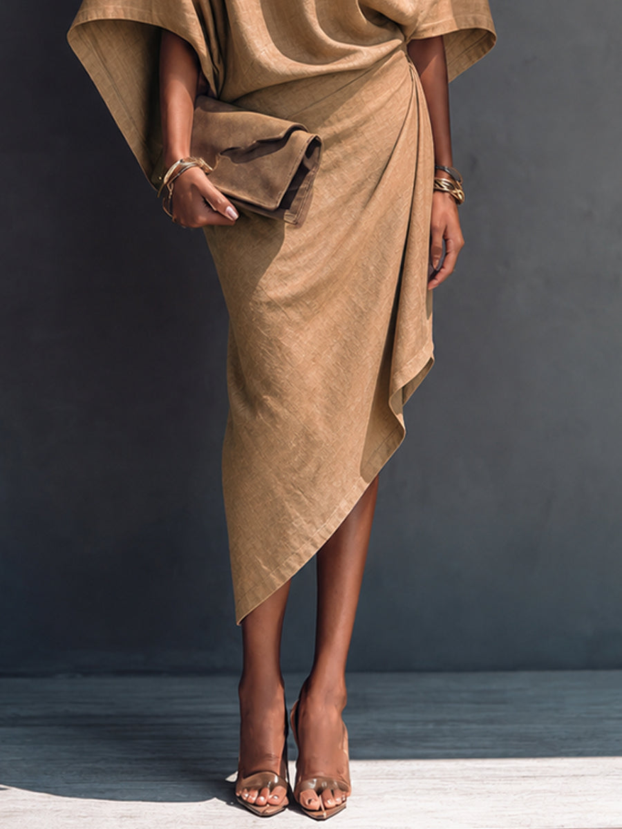 Elba | Vestido drapeado asimétrico