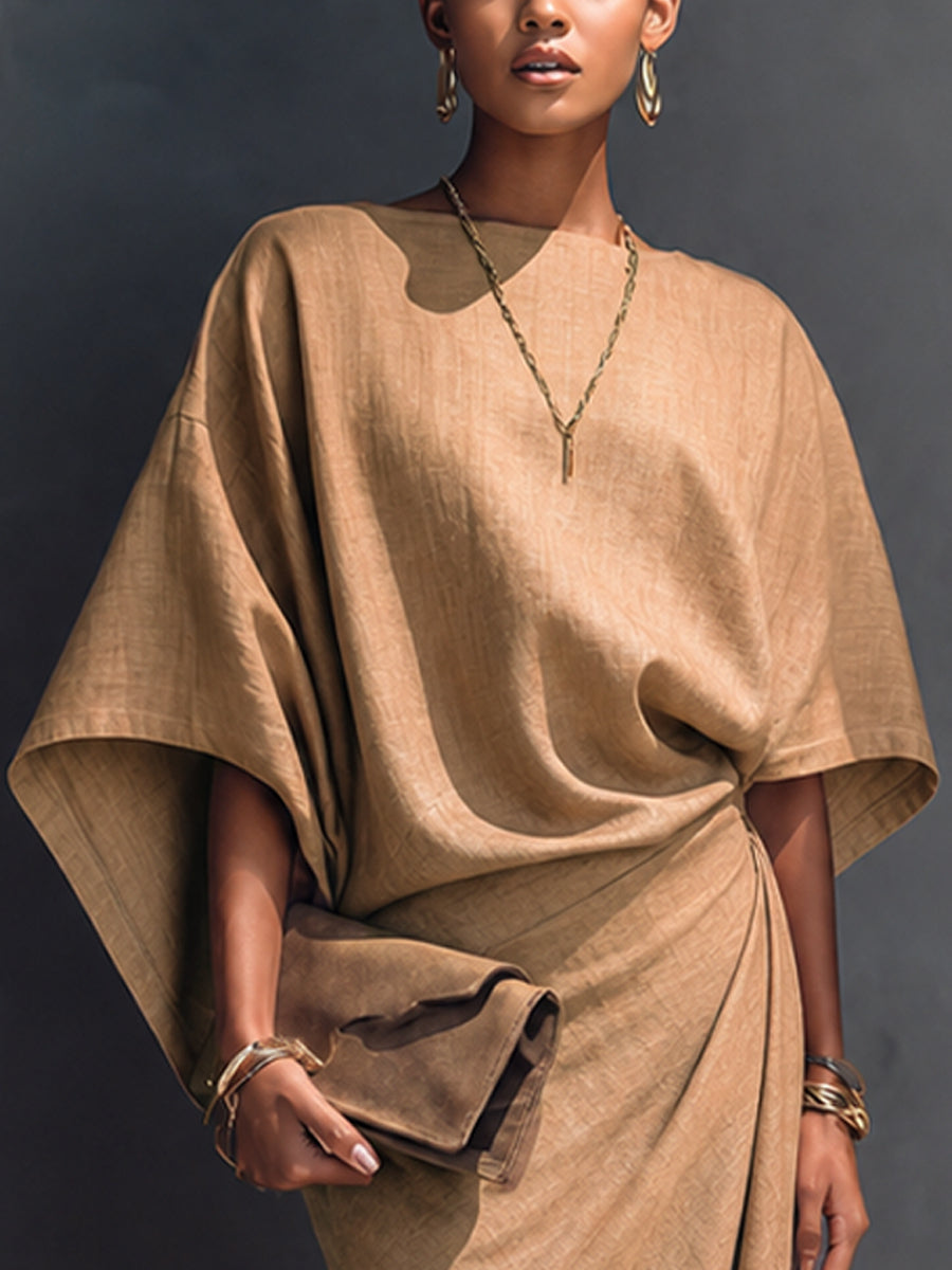 Elba | Vestido drapeado asimétrico