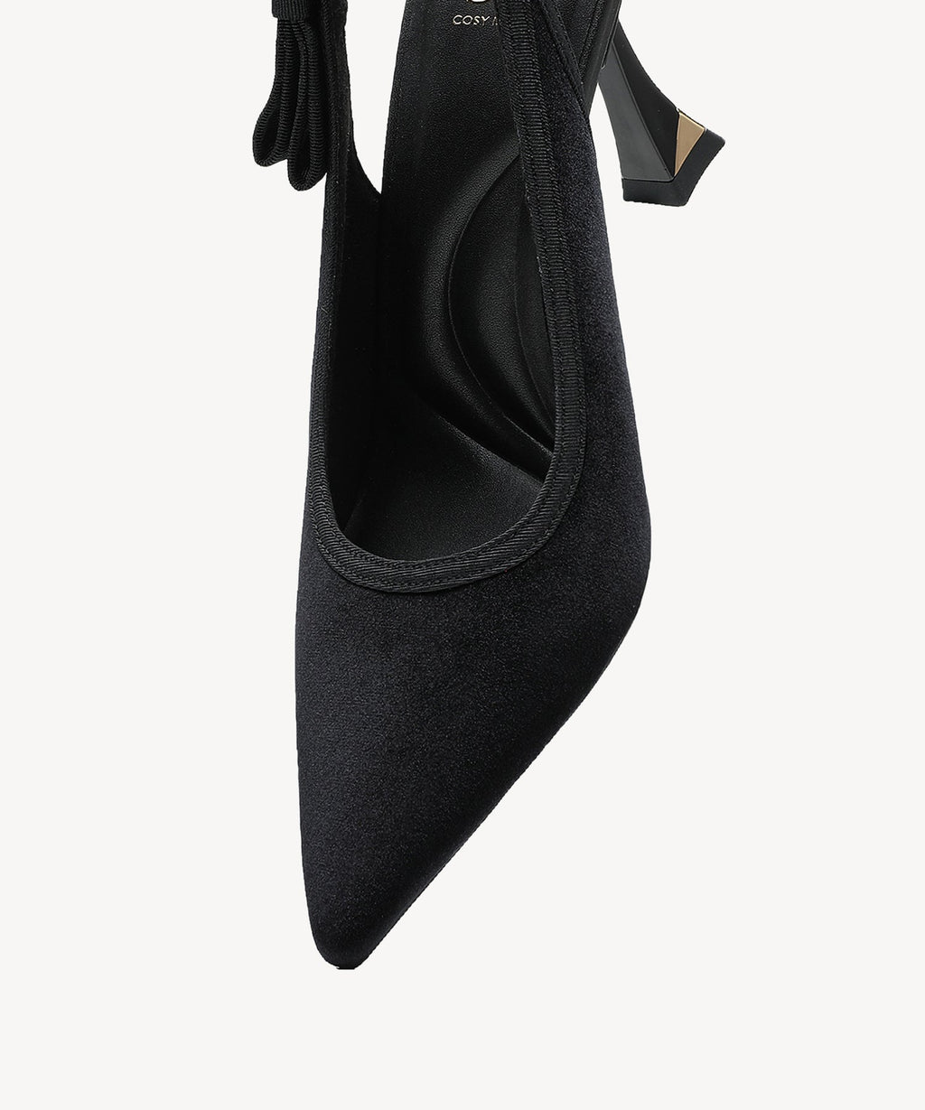 Sabela | Zapato de tacón de terciopelo
