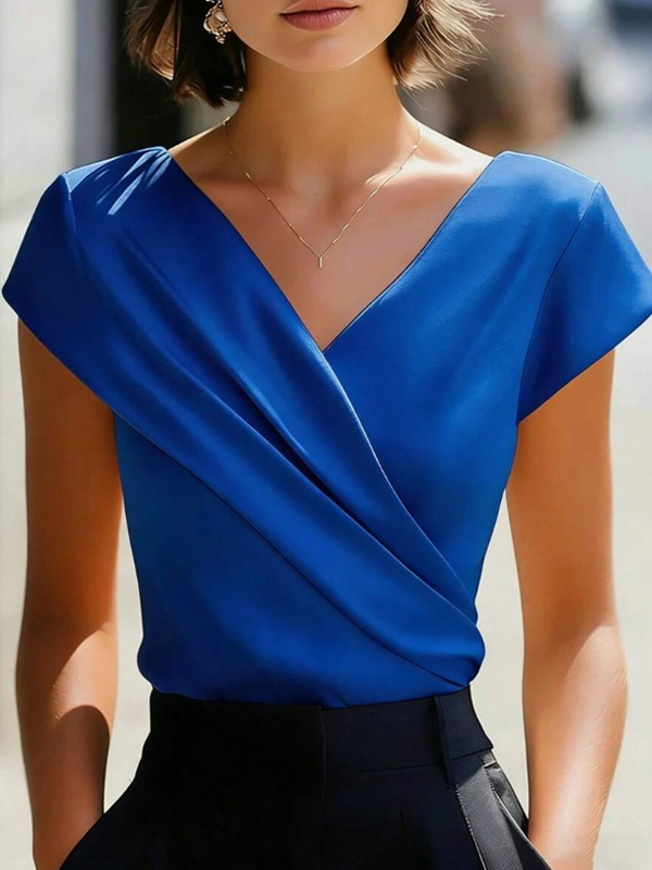 Aria | Blusa cruzada de satén
