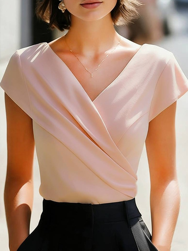 Aria | Blusa cruzada de satén