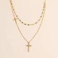 Marieta | Collar de doble cadena con cruz