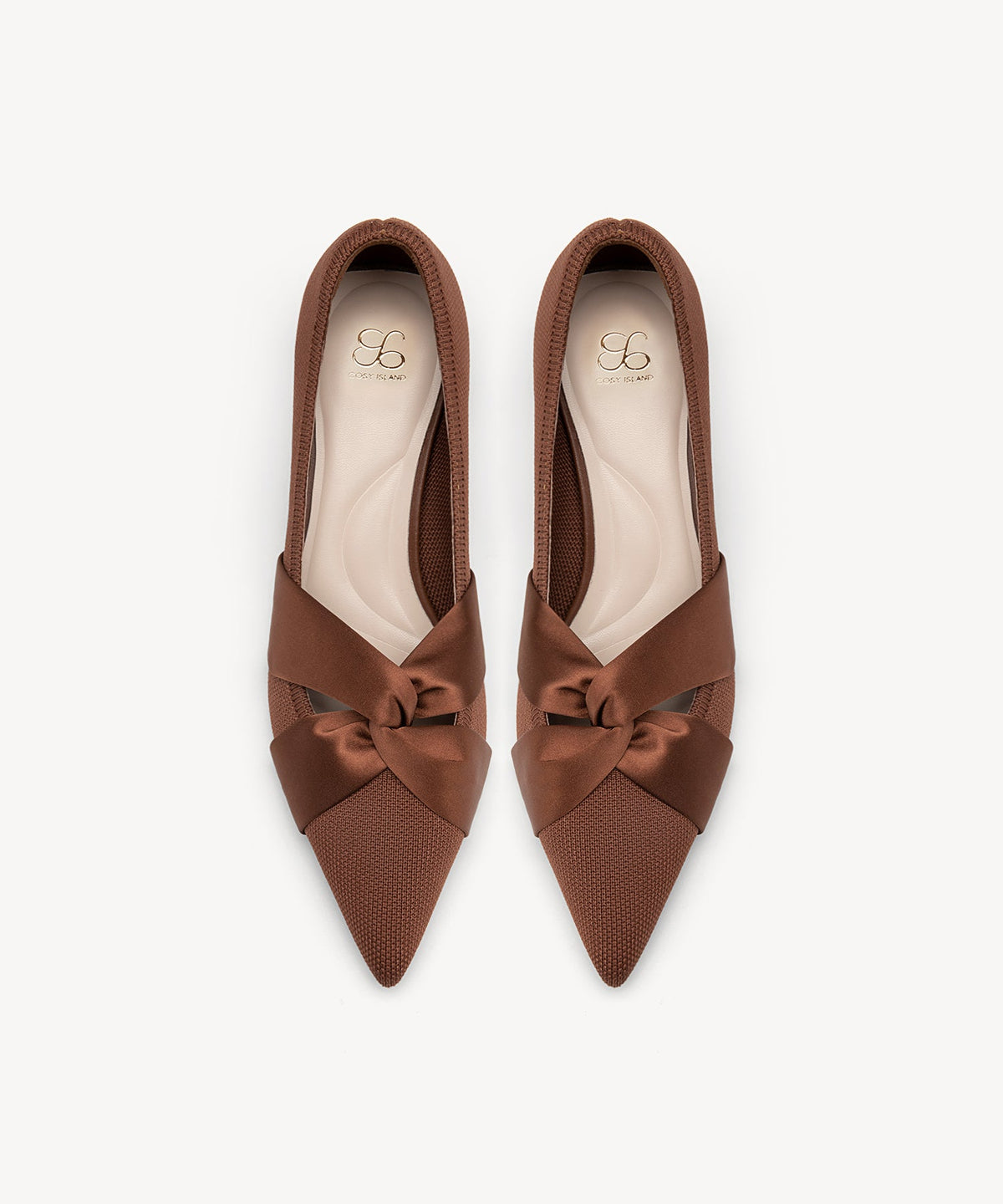 Enara | Zapato de tacón con punta fina – Marrón
