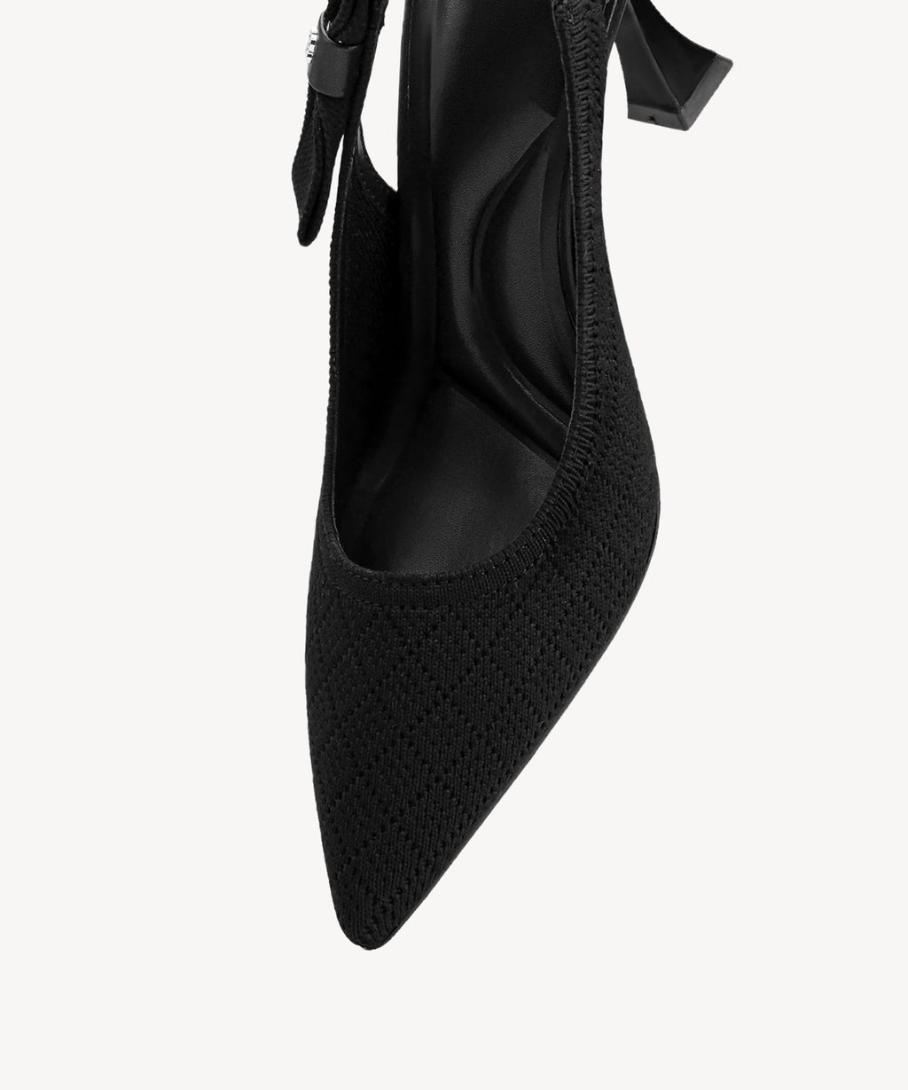 Adelina | Zapato de tacón con lazo – Rosa