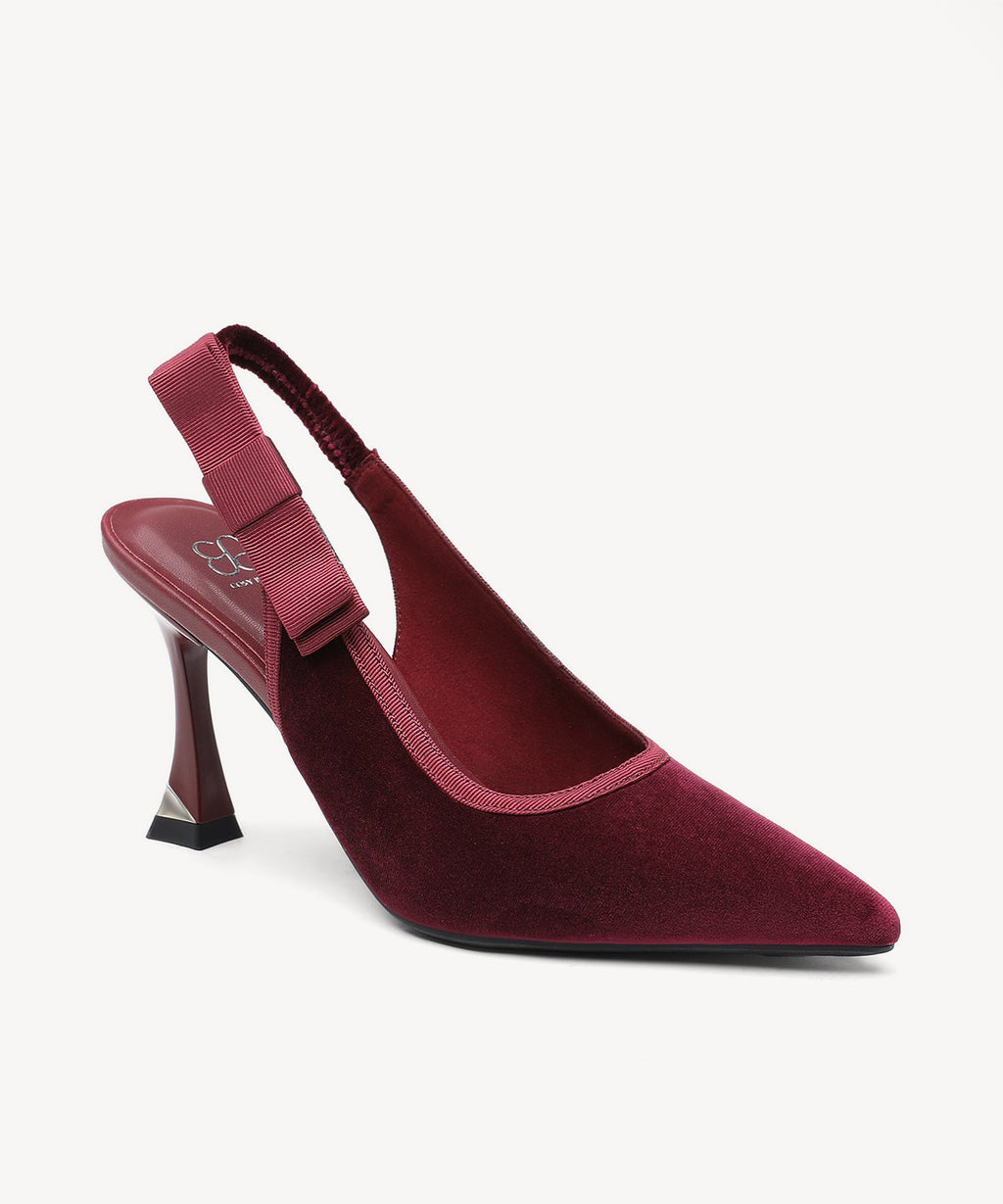 Sabela | Zapato de tacón de terciopelo