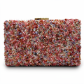 Rosie | Bolso de mano con piedras rosa