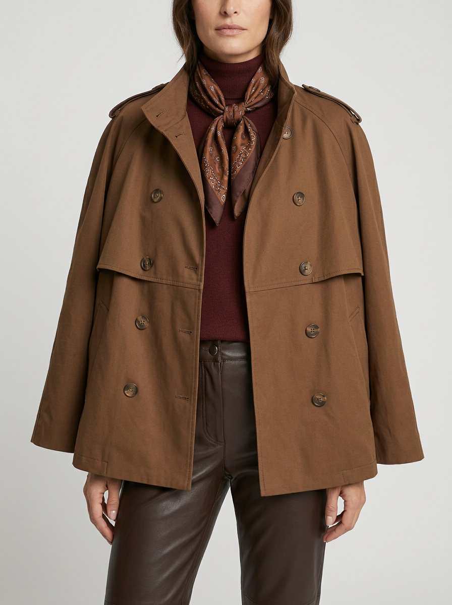Nova | Chaqueta gabardina de cuello alto