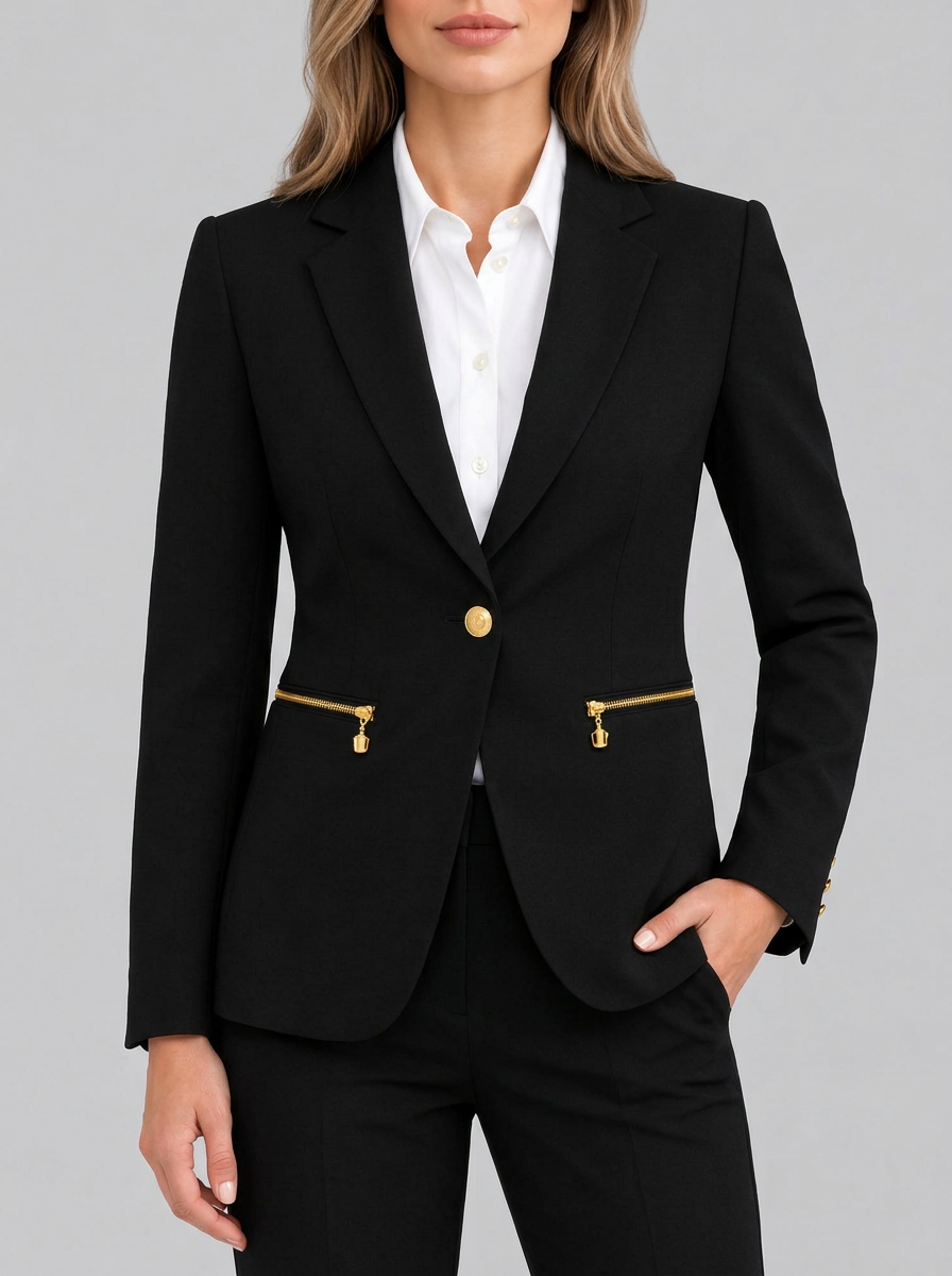 Bariloche Tudela | Blazer negra entallada
