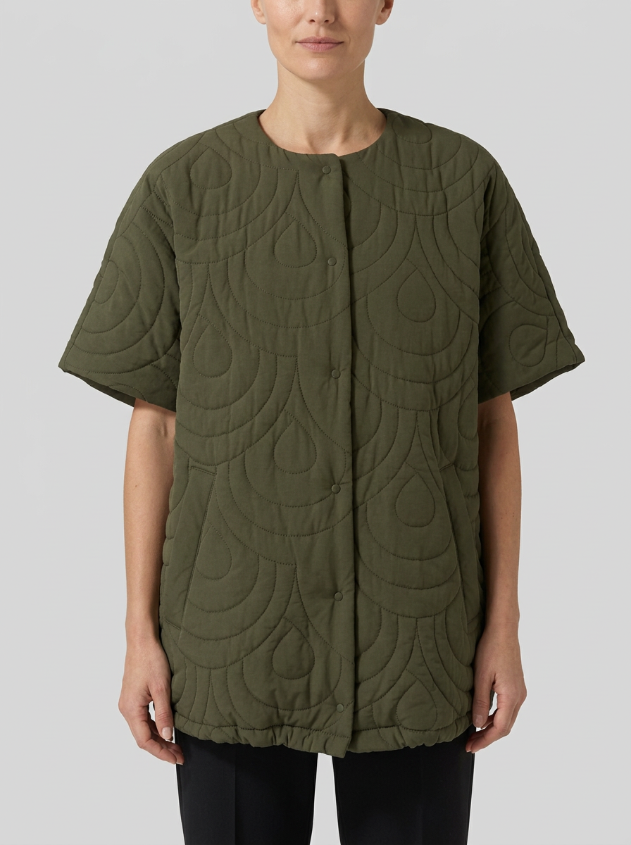 Ilse Jacobsen | Capa corta acolchada verde oliva oscuro