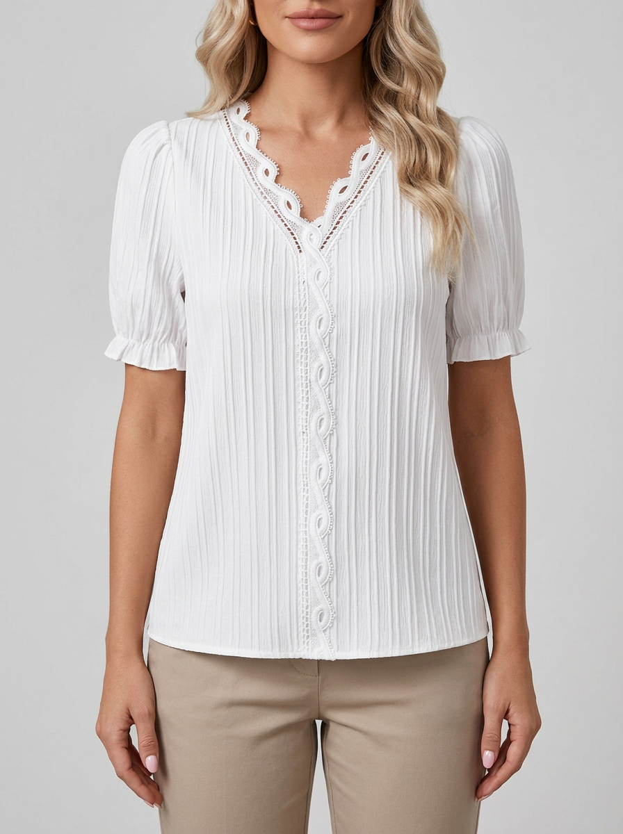 Camisa de manga corta con aberturas
