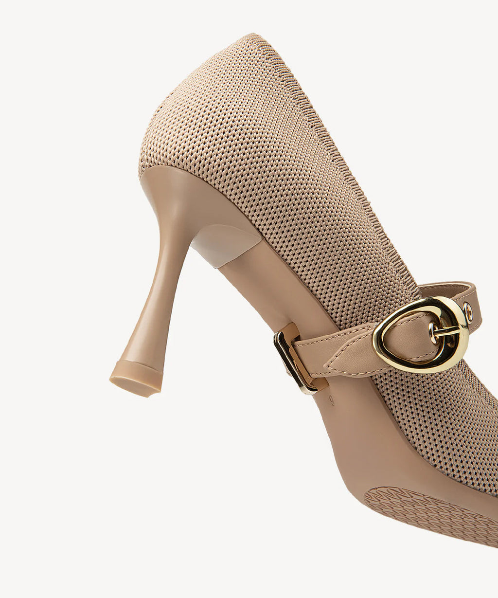 Adara | Zapato de salón con tiras extraíbles – Negro