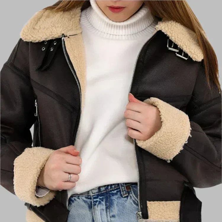 Marlene | Chaqueta de piel con borreguillo