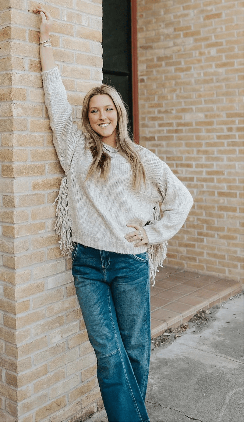 Kelly | Jersey con flecos