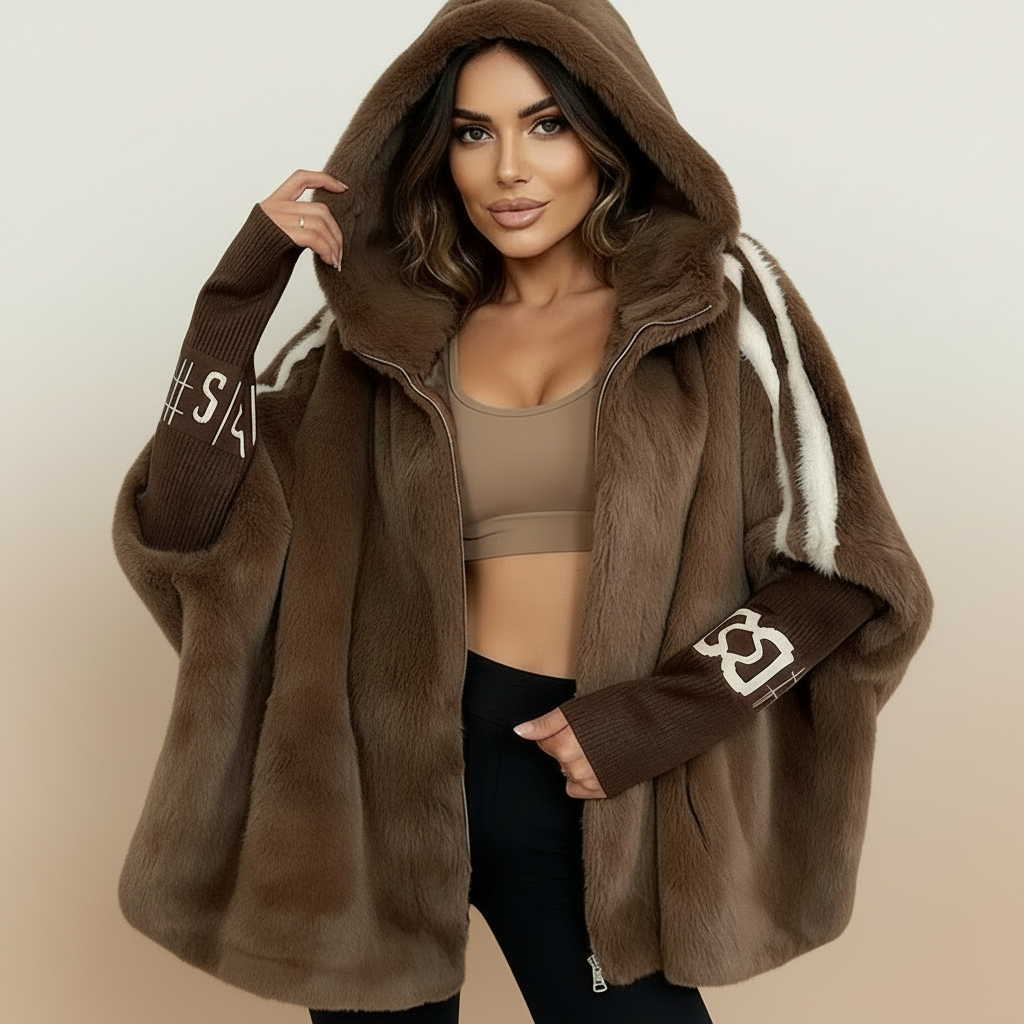 Angelina | Abrigo de felpa ultrasuave con capucha